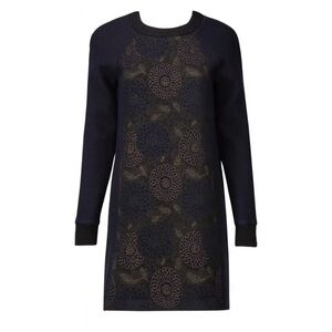 Martin Grant Wool Sweater Dress Women's Elegant Crewneck Designer Dress Medium